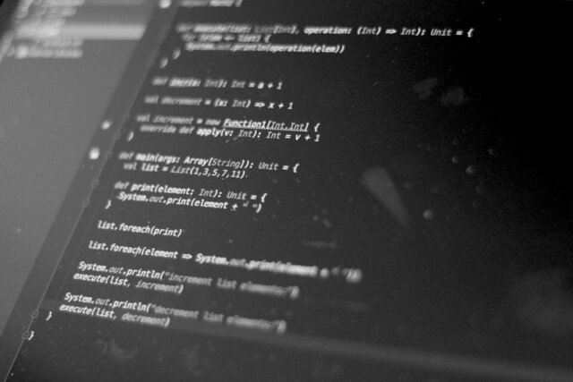 Scala code on a computer screen